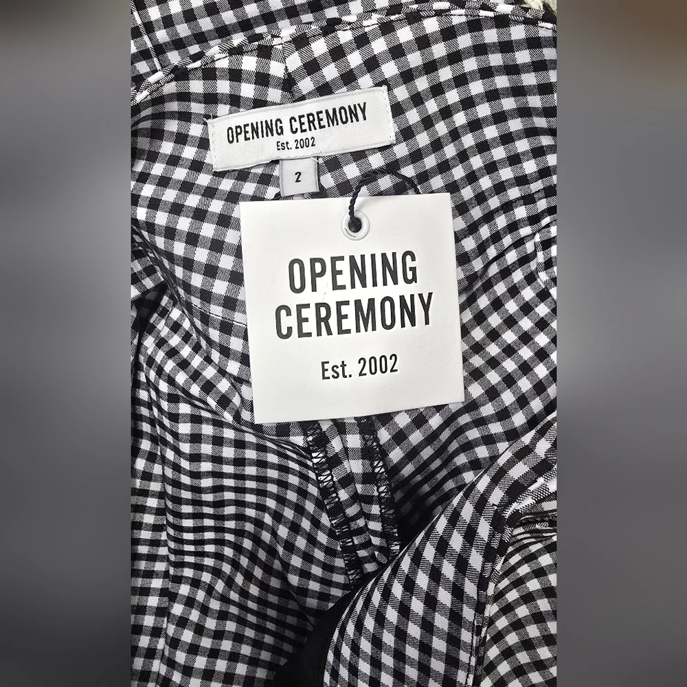 Opening Ceremony women 2 adelaide gingham check‎ trousers preppy academia career